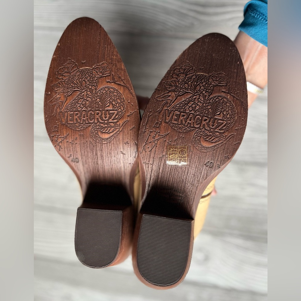 Sundance, Veracruz Lex, brand cage booties, NWT, 40, golden tan, Spain made,firm - Picture 12 of 16